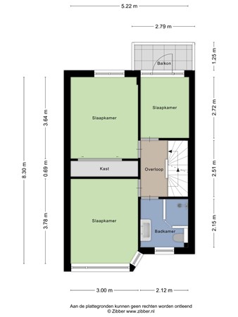 Floorplan - Erasmusstraat 14, 7412 DP Deventer